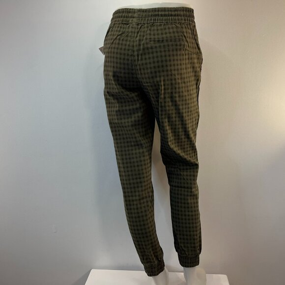 Rag Supply Women's Green Check Jogger Pants - Size Small - NWT - Picture 4 of 5